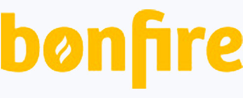 A logo for the company bonfire. Bonfire utilizes CannaSpyglass’s cannabis market intelligence platform.